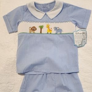Boys smocked 2 PC set